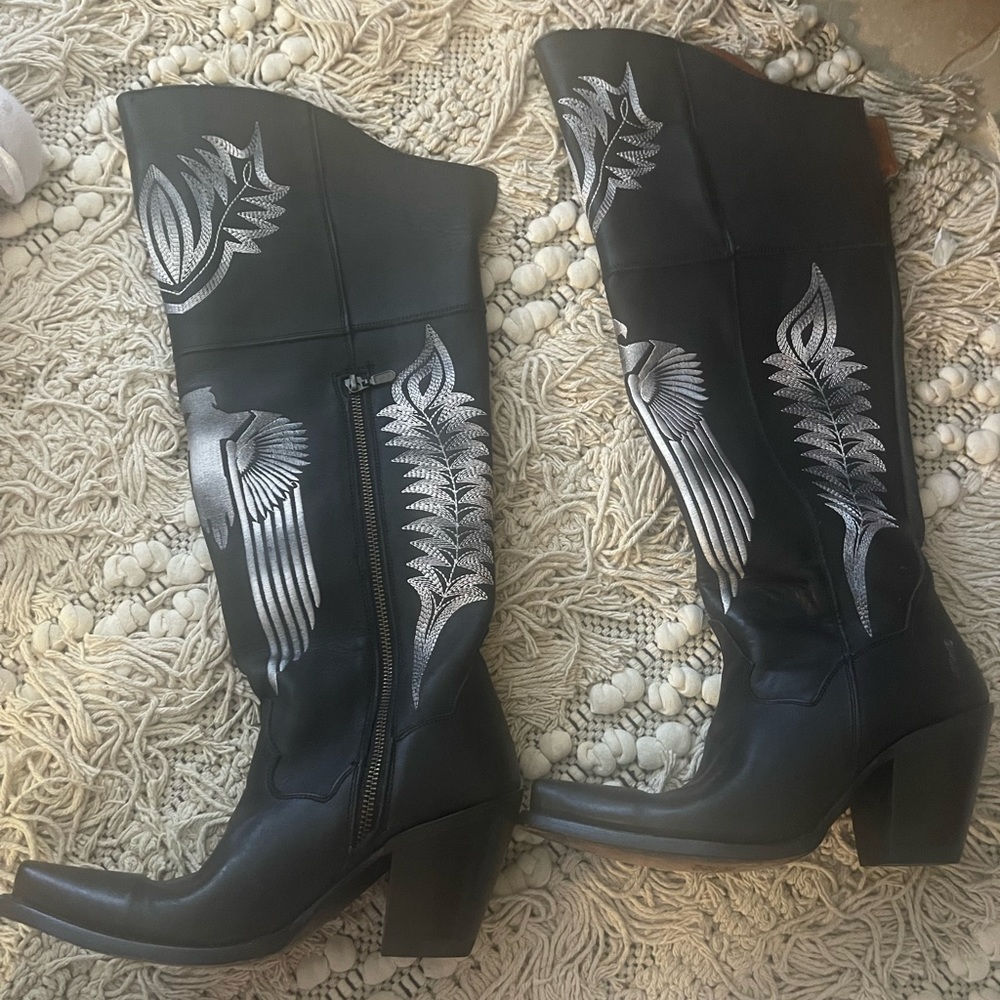 Brand new (worn for two hours) leather cowboy boots.  Size 8.